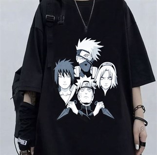 Touz Anime Naruto Baskılı Unisex T-shirt