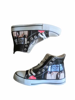 Touz Anime Naruto Itachi Uchiha Unisex Uzun Canvas Ayakkabı