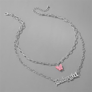 Touz Babygirl & Butterfly İkili Kolye