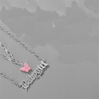Touz Babygirl & Butterfly İkili Kolye