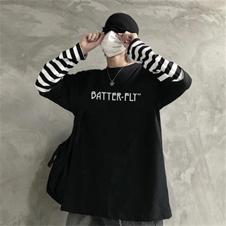 Touz Butterfly Ön Arka Baskılı Unisex Uzun Kollu T-Shirt