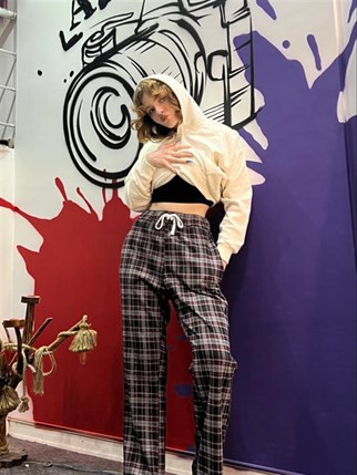 TOUZ FÜME EKOSE UNISEX BAGGY EŞOFMAN