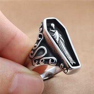 Touz Gothic Coffin Ayarlanabilir Yüzük