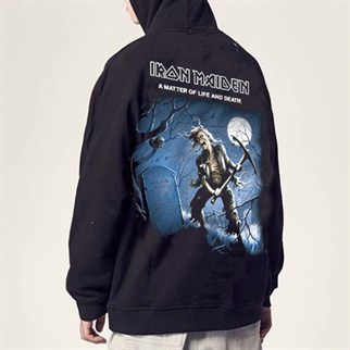 Touz Iron Maiden Sırt Baskılı Fermuarlı Kapüşonlu Hırka