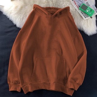 Touz Kahverengi Kapşunlu Oversize Unisex Hoodie