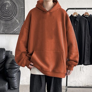 Touz Kahverengi Kapşunlu Oversize Unisex Hoodie