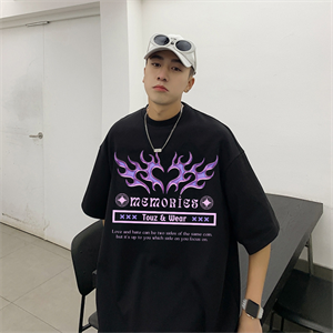 Touz Memories Street Style Oversize Unisex Siyah T-Shirt