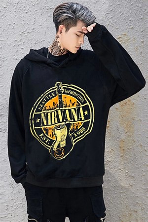 Touz Nirvana Kapüşonlu Sweatshirt Hoodie