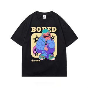 Touz Punk Girl Street Style Oversize Unisex Siyah T-Shirt