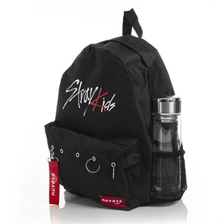 Touz Stray Kids Baskılı Laptop Sırt Çantası Piersingli