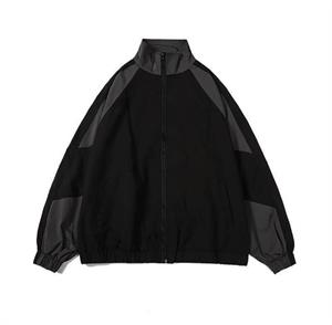 Touz Vintage Baggy Paraşüt Kumaş Kolej Ceket Antrasit Eşofman