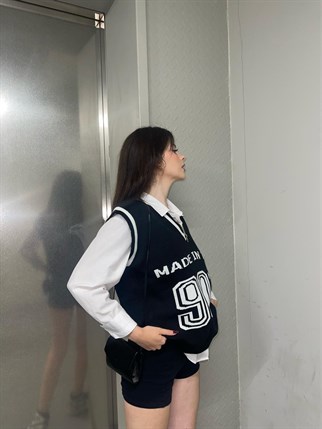 Touz Vintage Siyah 90 s Unisex Süveter