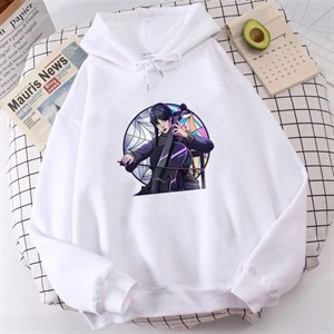 Touz Wednesday Beyaz Kapüşonlu Sweatshirt