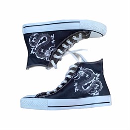 Touz White Dragon Unisex Uzun Canvas Ayakkabı
