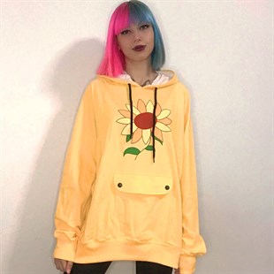 Touz Wonder Egg Priority Sarı Cosplay Hoodie(Unisex) Kapşonlu