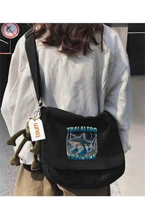 Tralalero Tralala Baskılı Unisex Postacı Çantası