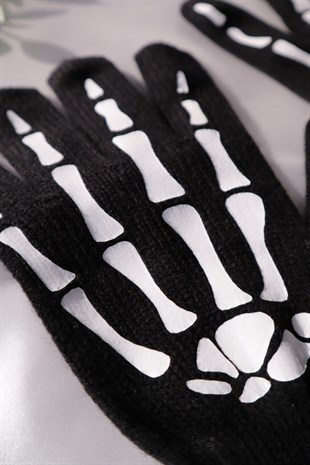 Unisex Gothic İskelet Eldiven