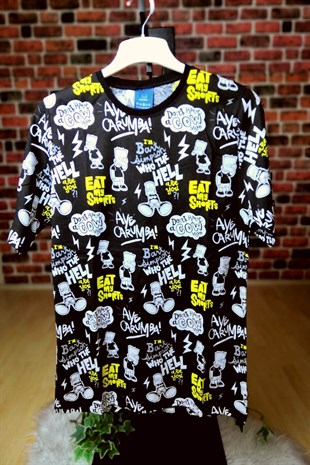 Unisex Oversize Kalıp The Simpsons T Shirt