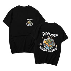 Until You Get Yours Baskılı Siyah Unisex Oversize T-shirt