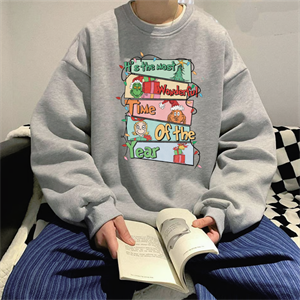 Vintage Year Gri Unisex Oversize Bisiklet Yaka Sweatshirt