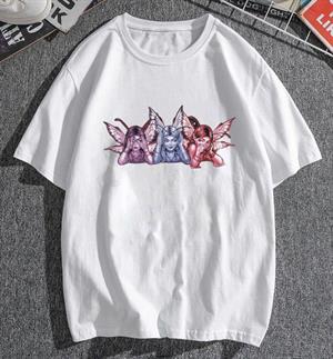 Winged Girls Beyaz Unisex Oversize T-shirt