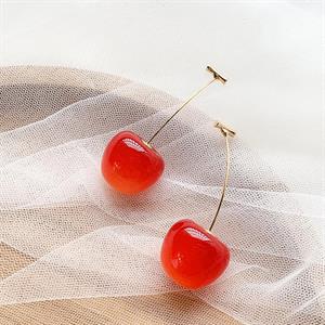 Y2k Cherry Kırmızı Çift Küpe