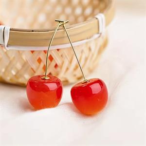 Y2k Cherry Kırmızı Çift Küpe