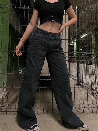 Y2K FÜME KARGO PANTOLON
