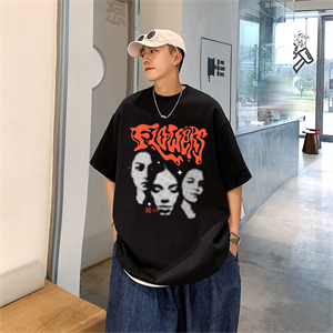 Y2k Girls Siyah Unisex Oversize T-shirt