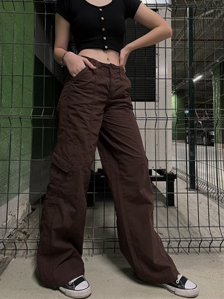 Y2K KAHVERENGİ KARGO PANTOLON