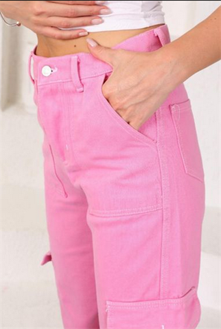 Y2K PEMBE KARGO PANTOLON