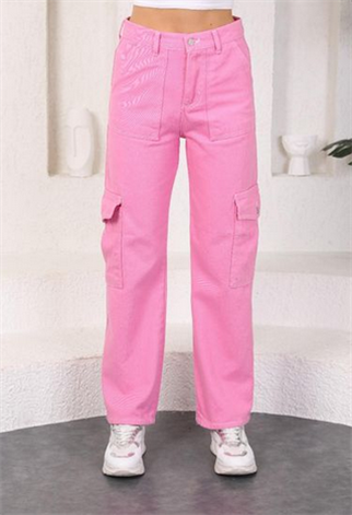 Y2K PEMBE KARGO PANTOLON