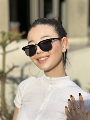 Y2K Tarz Angel Model Siyah Renk UV Korumalı Güneş Gözlüğü 