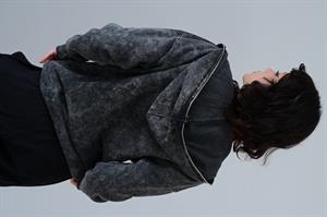 Y2K Vintage Yıkamalı Full Zip Detail Unisex Oversize Kapüşonlu Hırka