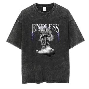 Yıkamalı Endless Unisex Eskitme T-shirt