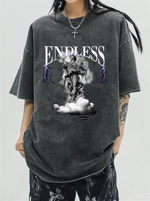 Yıkamalı Endless Unisex Eskitme T-shirt