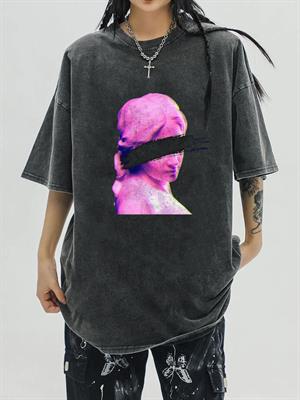 Yıkamalı Eyeless Art Unisex Eskitme T-shirt