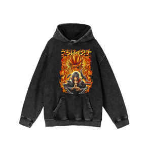 Yıkamalı Kumaş Anime Naruto Itachi Kapüşonlu Hoodie Sweatshirt