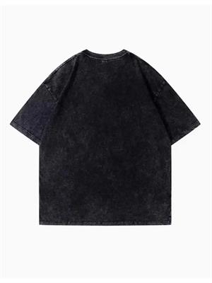 Yıkamalı Kurt Ve Kırmızı Başlıklı Kız Oversize Vintage T-shirt