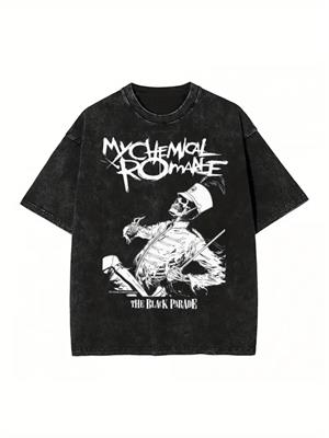 Yıkamalı My Chemical Romance Oversize Vintage T-shirt