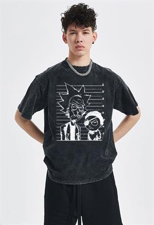 Yıkamalı R&M Unisex Eskitme T-shirt