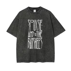 Yıkamalı Siouxsie And The Banshees Baskılı Unisex Oversize Eskitme T-shirt
