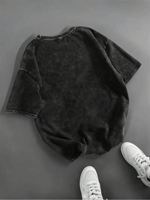 Yıkamalı Speed Oversize Vintage T-shirt
