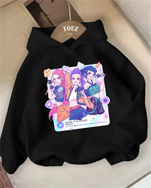 Young KPop Demon Hunters 3 iplik Kalın Sweet Hoodie