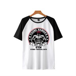 Yujiro Hanmas GYM Baskılı Reglan Kol Beyaz Unisex Oversize T-shirt