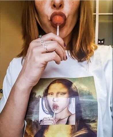 Art - Mona Lisa Lolipop Unisex T-shirt