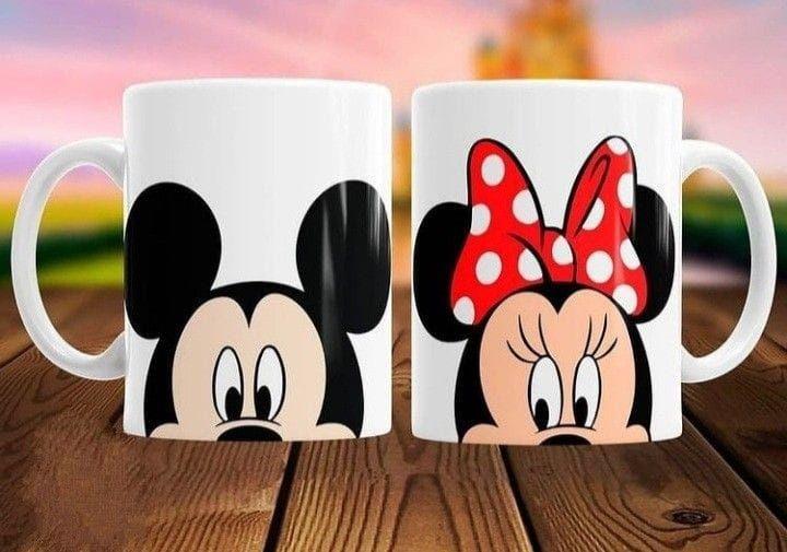 2 li Mickey&Minnie Beyaz  Kupa Bardak
