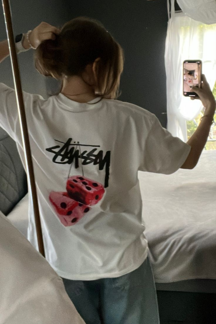 8 Ball Detail Oversize Unisex T-Shirt