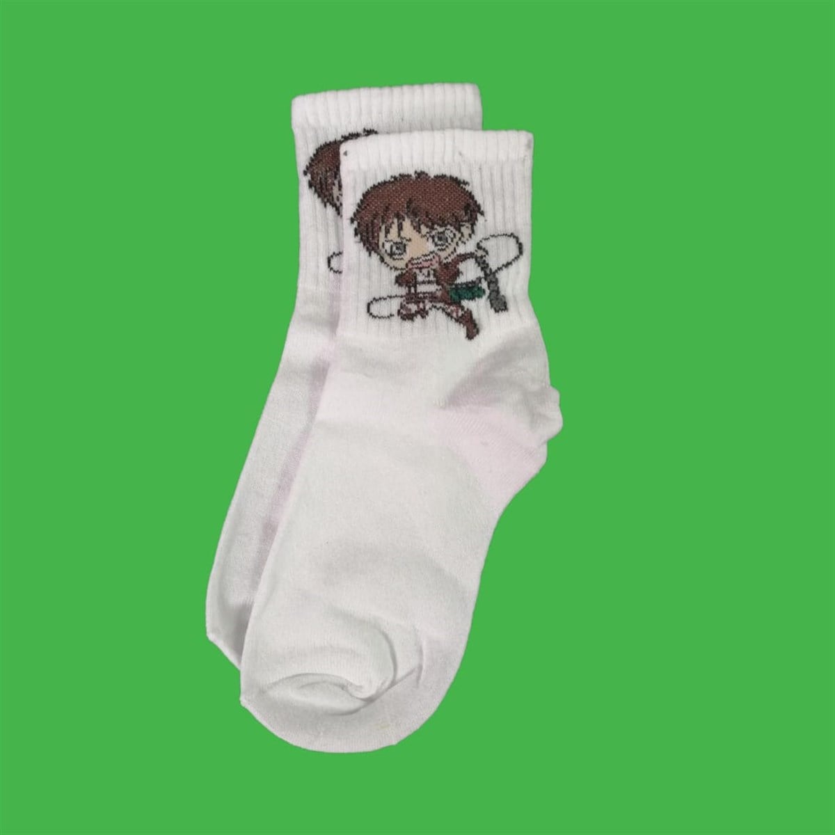Anime Attack On Titan Eren Kolej Çorap
