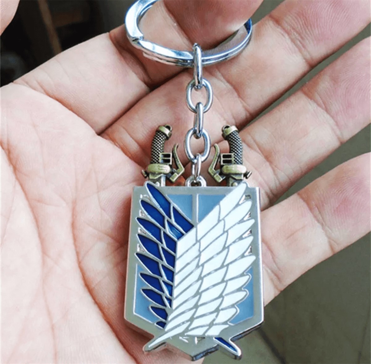 Anime Attack on Titan Wings Of Liberty & Kılıç Anahtarlık